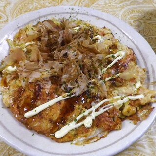 大和芋大豆キャベツのお好み焼き